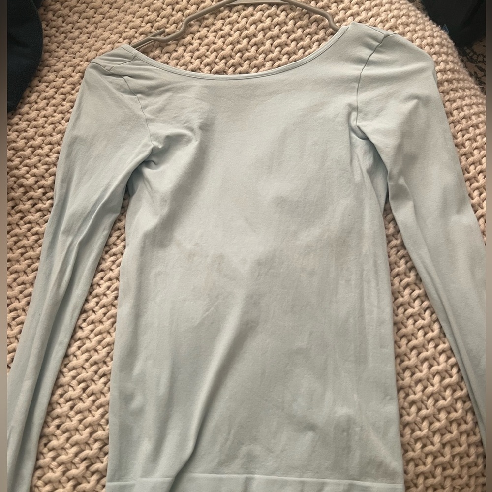 Free people baby blue backless top xs/s